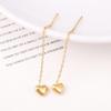 Pendientes en Forma de Corazón Yunyao Corea Dongdaemun para Mujer, Pendientes en Forma de Corazón de Acero de Titanio, Nueva Tendencia 2022, Pendientes Adelgazantes
