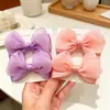 Lindo Clip Lateral Estéreo Lazo Pinza para el Cabello Orejas de Conejo Tela Completa No Lastima el Cabello Accesorios para el Cabello de Niños Pinza de Pato Bebé