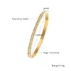 Moda estilo europeo y americano joyería de diamantes completa pulsera de acero inoxidable para mujer tendencia pulsera de acero de titanio con hebilla esmerilada