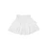 Falda Corta Blanca Esponjosa de Verano Ajustada al Cuerpo para Mujer 2026 Cintura Alta Adelgazante Casual Petite Chica Atrevida Falda Pastel