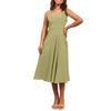 Sitio Independiente de Amazon Wish2025 Verano Exportación Europea y Americana Pantalones con Bolsillo de Solapa Vestido Elegante de Mujer sin Mangas y Cuello Redondo