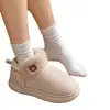 Chinelos de algodão para casal com sensação de "andar nas nuvens", estilo com calcanhar fechado, novidade outono/inverno 2025 para usar em ambientes internos/em casa, antiderrapantes, quentes e adequados para uso externo.