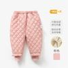 Pantalones de algodón para bebé, pantalones cálidos de invierno para niños, pantalones forrados de vellón grueso para niñas, ropa exterior de otoño e invierno para niños, pantalones casuales