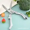 Tijeras multifuncionales de acero inoxidable para huesos de pollo de alta resistencia en stock, tijeras afiladas para uso doméstico para cortar huesos de pollo y espinas de pescado, tijeras de cocina