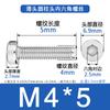 Tornillos Cilíndricos de Cabeza Plana Hexagonal de Acero Inoxidable 304 Din7984 M3M4 Tornillos de Máquina Cilíndricos de Cabeza Plana Hexagonal