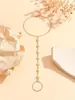 Cadena de cuentas de cobre personalizada de alta gama, de nuevo estilo, ligera y de lujo, para mujer, sencilla, con circonitas que combinan con todo, para los dedos.