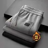 Pantalones Casuales Rectos Holgados de Pana para Otoño e Invierno para Hombre Tallas Grandes Versátiles Ropa de Abrigo Pantalones Largos Deportivos Casuales Forrados de Polar