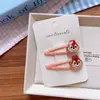 Pinza para el pelo de personaje de dibujos animados de resina Dongdaemun de Corea del Sur para niñas, Diadema grande con estampado explosivo de animales, Par de pinzas
