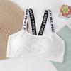 Correa de hombro con letras, ropa interior de espalda hermosa, para mujer, inalámbrica, de una pieza, con almohadilla en el pecho, chaleco camisola, top tubo con pecho envuelto para mujer, anti-exposición