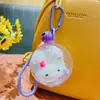 Chaveiro Pingente Coelho de Pelúcia Bola Bobo Desenho Animado Fofo Casal Pingente Boneca Chaveiro de Mochila Escolar Presente