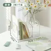 Caja de Almacenamiento con Partición Transparente Portátil para Escritorio Organizador de Libros para Dormitorio Estudiantil Soporte para Libros Caja de Almacenamiento para Artículos Varios