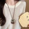 Colar de borla de apanhador de sonhos de estilo étnico alienígena feminino novo estilo chinês retrô longa cadeia de lã de férias