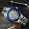Fábrica de PPF Transfronterizo 4500V Volante Hueco Transparente Reloj Mecánico Automático para Hombre, Acero Inoxidable, Comercio Exterior