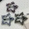 Pinza para el pelo de estrella de cinco puntas de moda coreana para mujer, Pinza lateral de cristal de alta gama, Pinza para flequillo, Pasador de nuevo estilo, Pinza para el pelo