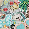 Parches Bordados de Moda en Stock con Palmeras y Globos Aerostáticos, Parches Listos para Enviar, Accesorios para Ropa, Parches de Tela