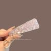 Horquilla de Diamantes Letra Mariposa Perla Estilo Coreano Personalizada de Alta Gama Clip para Flequillo Lateral Moda Nicho Clip Bb Accesorios para el Cabello
