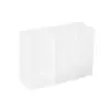 Caja de almacenamiento de pared de tres compartimentos, no requiere taladro, para guardar artículos pequeños como pinzas para cejas, tijeras, lápices para cejas, brochas y labiales