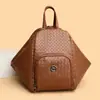Mochila para Mujer Modelo Nuevo 2026 con Patrón Tejido, Gran Capacidad, Bolso de Hombro Multifuncional, Bolso Cruzado, Bolso de Mano, Bolso para Mujer, Transfronterizo