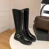Novo Bestseller Outono/Inverno~Botas de Cano Curto para Motociclista em Couro Macio Texturizado Lavado Botas Martin Femininas Botas Longas Versáteis