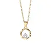 Collar de Plata Pura S999 Anillo Geométrico de Zirconia Cinta de Mobius Cadena para Clavícula de Plata Esterlina Moda Simple de Gama Alta Lujo Accesible