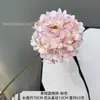 Flor Artificial de Hortênsia Redonda de Haste Única para Arranjo de Arco de Salão de Casamento, Material Floral de Decoração Suave Interna Simples para Sala de Estar Mesa de Jantar Flor Falsa