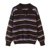 Ins estilo europeu e americano 2026 nova moda temperamento feminino atacado deslocamento solto emagrecimento redução de idade blusa de tricô