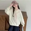 Sudadera para Niñas 2026 Otoño Nueva Moda Estilo Coreano Camiseta de Manga Larga para Niñas Mayores, Moderna Camiseta Básica Elegante Otoño-Invierno