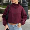 Outono 2026 Novo Cruzamento Europeu e Americano Roupas Femininas Estilo Casual Americano Solto Moda Botão Jaqueta Casaco Cor Sólida