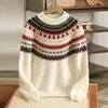 25 Novedad Otoño/Invierno Suéter de Punto Suave 100% Lana para Niños y Niñas con Cuello Semi Alto
