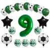 Serie de Globos de Látex de la Copa Europea de Fútbol Set de Globos de Aluminio Digital Decoración de Fiesta de Cumpleaños de Bebé Montaje de Escena