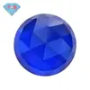 Huagang Gema Redonda Plana Triángulo Placa 123 # Azul Nano Rosa Facetada Panjia Anillo Cara Piedra Suelta