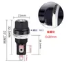 Portafusibles Negro con Perilla 5x20mm 6x30mm Base de Fusible de Rosca Plana/Rosca Redonda