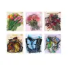 Serie Museo Natural Yuezhen Paquete de Pegatinas Pegatinas Vintage para Diario Infantil Pegatinas de Flor y Mariposa PET