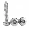 Tornillos Autorroscantes de Acero Inoxidable 304 con Cabeza Plana Torx y Columna, Tornillos Antirrobo 2.9m3.5m4.8