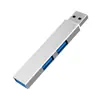 Hub Expansor USB Multi-Porta de Metal 3.0 Estação de Docking Tipo-C Divisor Um-Para-Três para Celular e Computador