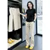 Pantalones rectos de corte ajustado estilo americano para hombre, pantalones deportivos ligeros de seda helada de secado rápido para verano, pantalones cargo impermeables de corte angular para trabajo