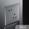 Tep Tipo 86 Eléctrico Internacional Interruptor de Panel Grande Sin Marco Ultra-Delgado Enchufe de 16A Panel de Enchufe Oblicuo de Cinco Agujeros One Open Asiento de 5 Agujeros