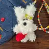 Lindo Perro de Peluche con Pelo Rizado, Colgante en el Mismo Estilo que las Mascotas de Celebridades, Adecuado para Bolsas y Llaves de Estudiantes y Niñas