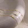 Wanxing Acero Inoxidable Chapado en Oro 18K Europeo y Americano Zirconia Corazón de Amor Pulsera Apilable Set de Diseñador para Mujer Venta al por Mayor