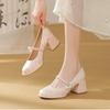 Sandalias de Suela Suave, No Cansan, de Moda para Verano, Nuevo Estilo Chino con Cheongsam y Falda de Cara de Caballo, Tacones Altos