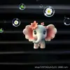 Transfronterizo Nuevo Acrílico Plano Lindo Flor Elefante Coche Salida de Aire Clip Decorativo Interior del Coche Aromaterapia Fragancia