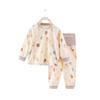 Conjunto de Ropa Interior para Bebé Primavera y Otoño Algodón Puro Cintura Alta Protección de Vientre Conjunto con Solapa Parcial Ropa de Otoño para Niños Pantalones de Otoño Ropa para el Hogar