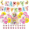 Decorações de festa de aniversário com tema Sailor Moon em estoque, incluindo faixas, bandeiras, toppers de bolo e conjuntos de balões