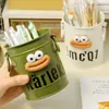 Portalápices de Hierro Estilo Americano de Alto Valor Estético, Cubo de Hierro para Escritorio de Estudiante, Cubo de Almacenamiento Grande, Lindo y Sencillo para Oficina