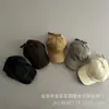 Gorra de Béisbol Lavada Vintage para Niños, Gorra Versátil de Color Sólido para Niños Mayores, Sombrero para el Sol para Acampar al Aire Libre en Otoño para Niños Pequeños