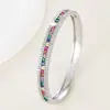 Joyería Transfronteriza Nuevo Estilo Moda Europea y Americana Versátil y Elegante Broche de Zirconia Microincrustada Pulsera Joyería Colorida Pulsera Venta al por Mayor