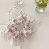 Goma para el pelo pequeña floral estilo casa de campo, Diadema a cuadros retro francesa, Accesorio para el pelo Brandy