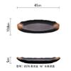 Vajilla de melamina dorada de malla negra, plato de sushi rectangular de estilo japonés, plato de plástico comercial de tienda de barbacoa de porcelana de imitación de alta calidad