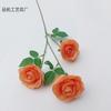Nova flor artificial de rosa redonda de 3 cabeças, guia de estrada para casamento, fileira de flores, flor de rosa de 3 cabeças, decoração para casa, flores falsas, decoração de comércio exterior