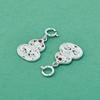 Plata de Ley 925 Plata Lisa Hueca Retro Colgante de Calabaza Pulsera de Cuentas DIY Colgante de Collar Accesorios de Joyería de Plata Materiales